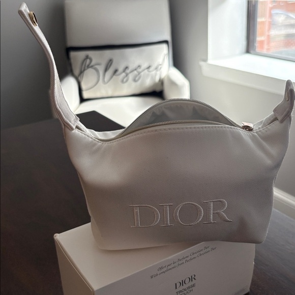 Dior White Canvas Pouch - Picture 7 of 12